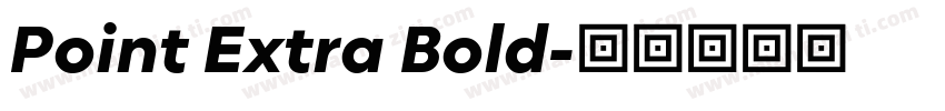 Point Extra Bold字体转换